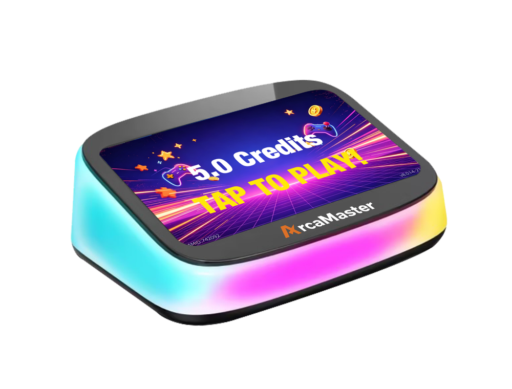 iMaster R5 cashless arcade card reader — side view